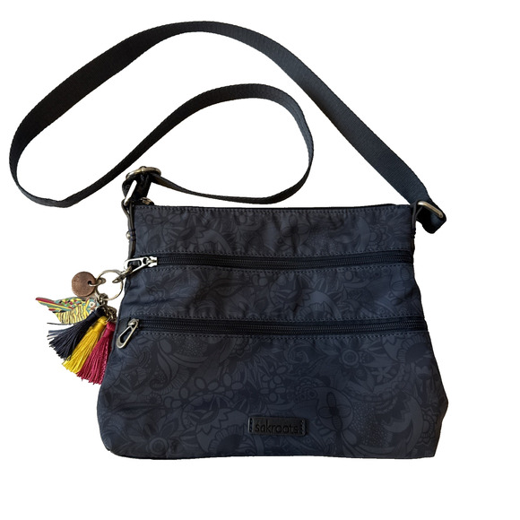 Sakroots Handbags - Sakroots Artist Circle Basic Crossbody Adjustable Strap Indigo Spirit Desert